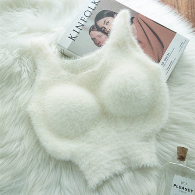 cozy fluffy bra